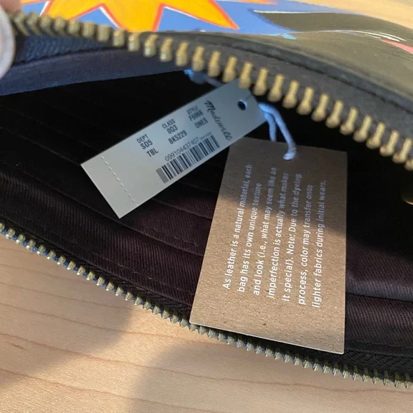 NWT hand painted Madewell pouch clutch - black - Picture 3 of 4